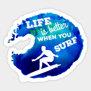 Surfing Sticker